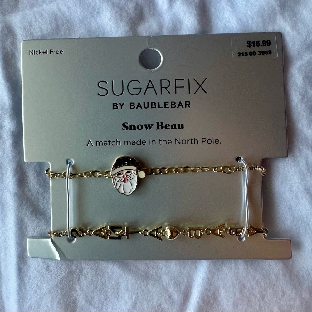 Sugarfix x Baublebar “Snow Beau” Santa Baby Bracelet Set